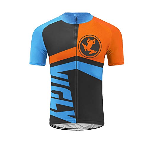 Uglyfrog Ciclismo Hombres Maillots,Conjunto Ciclismo Verano para Hombre, Maillot Manga Corta +Bib Culote Corto Ciclismo Hombre Gel