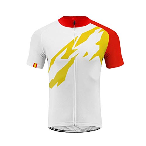 Uglyfrog Equipo de España Verano Hombre Cycling Jersey Maillot Ciclismo Mangas Cortas Camiseta de Ciclistas Ropa Ciclismo TGQX03