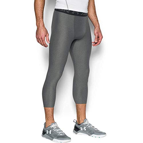 Under Armour HG Armour 2.0 3/4 Legging Leggings, Hombre, Gris (Carbon Heather/Black 090), L