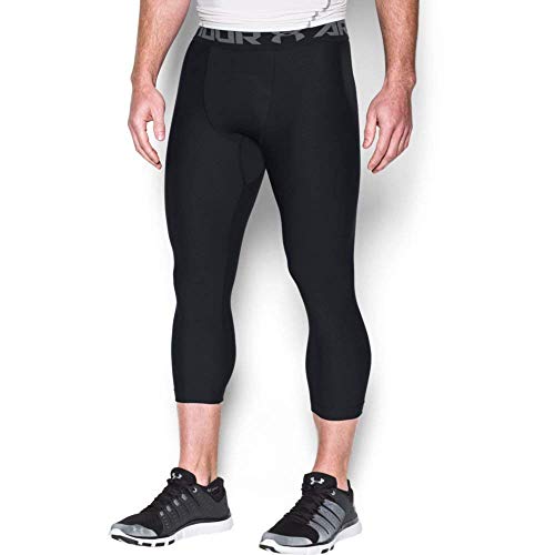 Under Armour HG Armour 2.0 3/4 Legging pantalón Largo, Hombre, Negro (Black/Graphite), L