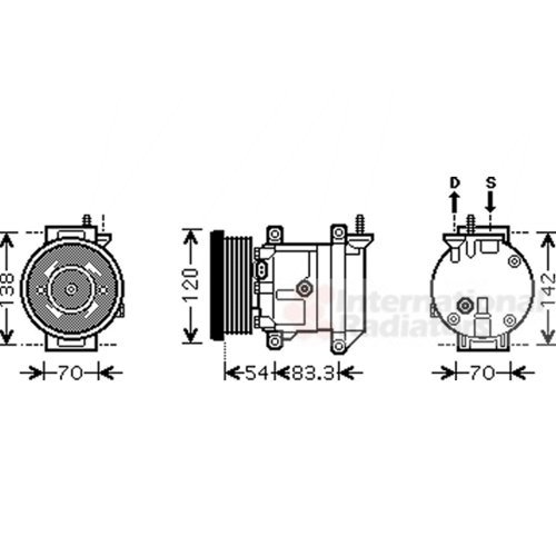 Van Wezel 8100K071 compresor del sistema de climatización