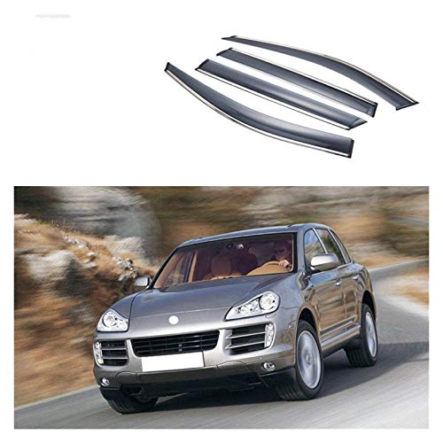 Ventanillas Viento y Lluvia para Porsche Cayenne 2007-2013 Ventana Lluvia Escudo Coche Escudo De Lluvia Desvíos Tarjetos Torta Cubierta Exterior Viseras Laterales deflectores (Talla : 2007-2010)