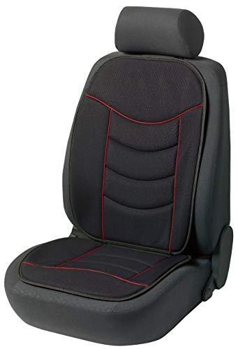 WALSER Funda de asiento Elegance Plus en negro/rojo, funda protectora universal, protector de asiento de coche 14275