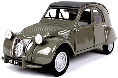 WASHULI Car Model 1952 01:18 Citroen 2CV simulación estática de fundición a presión de aleación de Zinc Colección Niño Decoración de Coches de Juguete Modelo de Coche de 21,3 × 8,1 × 8,5 cm