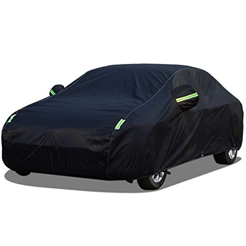 Whitejianpeak Cubierta Impermeable del Coche Compatible con JEPP Cherokee,Comanche,Commander,Compass Fundas para Coche Coche Exterior Nuevo Modelo Cubierta Protectora (Color : Black, Size : Comanche)