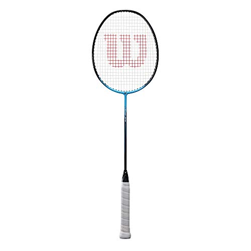 Wilson Fierce 270 EX ZONE Raqueta de bádminton, Negro/Azul claro