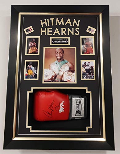 WWW.SIGNEDMEMORABILIASHOP.CO.uk Thomas Hearns - Guantes de boxeo firmados