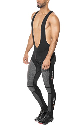 X-Bionic Adultos y Montar en Bicicleta a Prueba de Viento Funcional se Skin OW Bib Long Elite, Primavera/Verano, Unisex, Color Negro/Gris Antracita, tamaño S