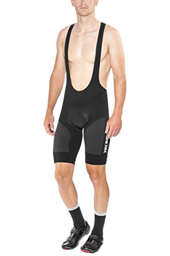 X-Bionic Bike Bib Race EVO Endurance Culotte Corto, Hombre, Negro/Antra, S