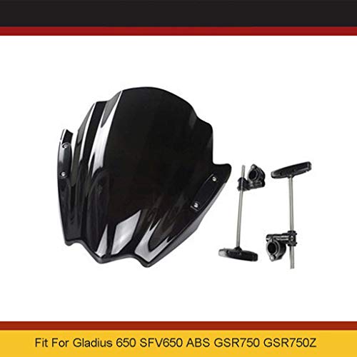 XCJ Parabrisas de Motocicleta Parabrisas De Motocicleta Parabrisas Delantero Aires De Cristal Fit For Suzuki Gladius 650 SFV650 ABS GSR750 GSR750Z GSR 750 2008 Windscreen FF Parabrisas Claro