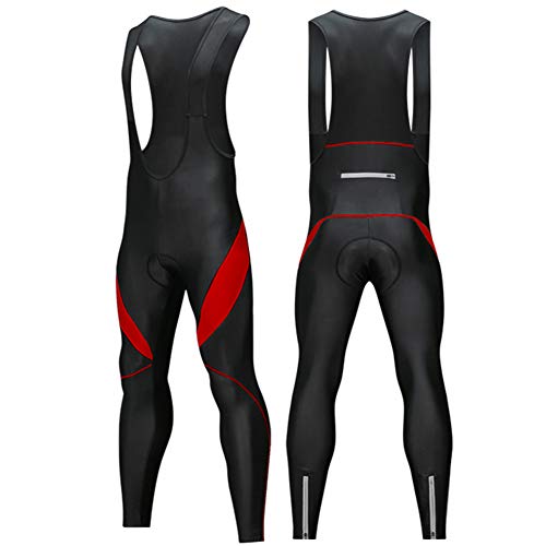 XUJINGJIE Culote Largo Ciclismo Hombre Malla De Ciclismo con Badana Gel Acolchado MTB Culotte Bicicleta Pantalon Largo Ciclismo,B,XL