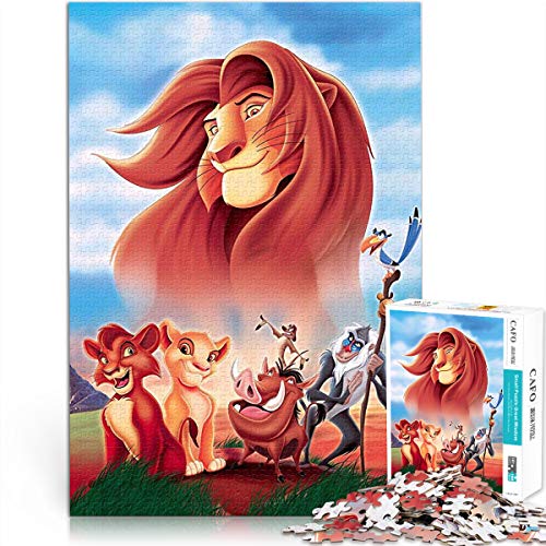 YLAXX Póster de la película The Lion King II: Simba's Pride Desafía el difícil Rompecabezas de 1000 Piezas Rompecabezas Imposible Juegos Familiares 38x26cm