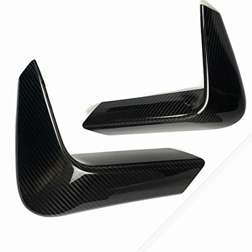 YUNJINGCHENMAN -Tienda de accesorios Un par de parachoques trasero de fibra de carbono real del coche Splitter Lip Guard Spoiler Corner Valance Covers ForBMW F80 M3 F82 F83 M4 2015-2018