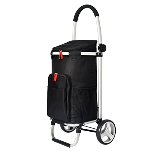 Yxsd Carro de la compra plegable portátil carrito de la compra escalada escalera carro remolque coche carro pequeño aislamiento carro auto retráctil plegable rápido