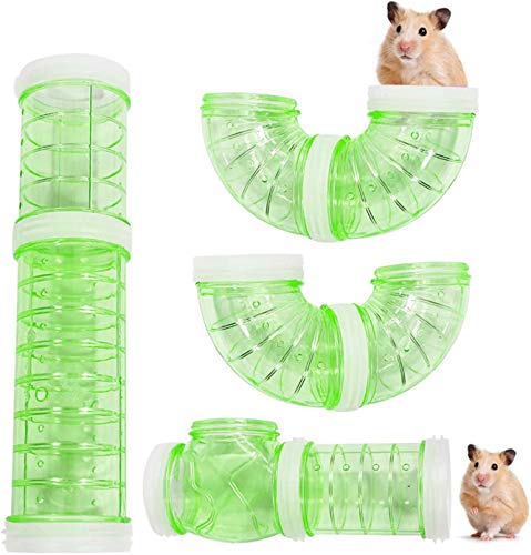 zfdg Túnel de Hámster, Juguete Túnel Hámster, Hámster Tubo, Hámster Tubo Túnel, Tubo Túnel Animales Pequeños, para Hamster Cage Small Pet Pipe Connection Sports Tunnel Toy (Verde)