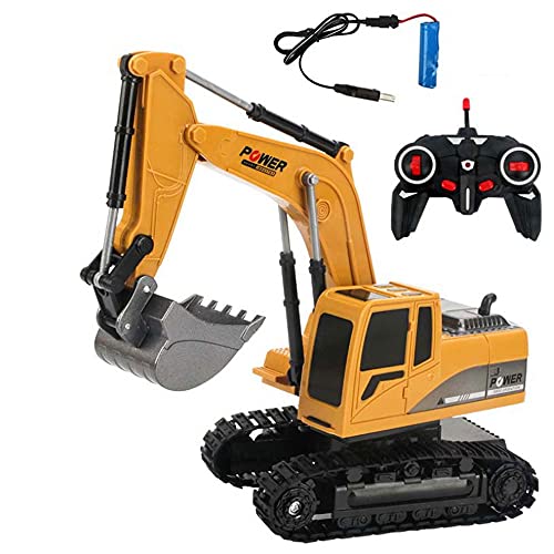 ZHWOW Bulldozer Vehicle RC Excavator 2.4ghz Control Remoto Juguetes De Construcción Hormigón Reforzado Eléctrico Vehículo De Ingeniería Modelo De Simulación Vehículo Cargador De Aleación Fundido A Pre