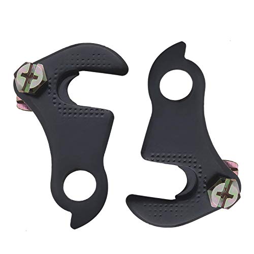 2 x Bicicleta Trasera Mech Desviador Percha Con Tornillo De Montaje Negro De Aleación De Aluminio Trasero Adaptador De Desmontaje Para Piezas De Repuesto De Bicicleta De Montaña