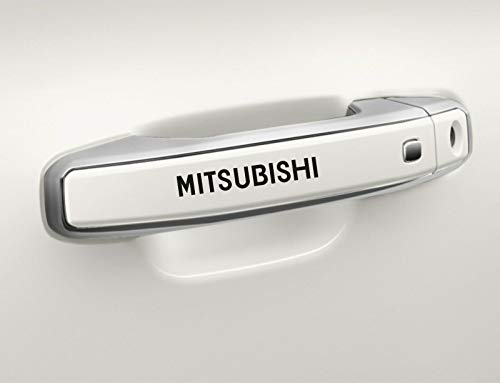4 adhesivos para manija de puerta de coche, compatibles con Mitsubishi
