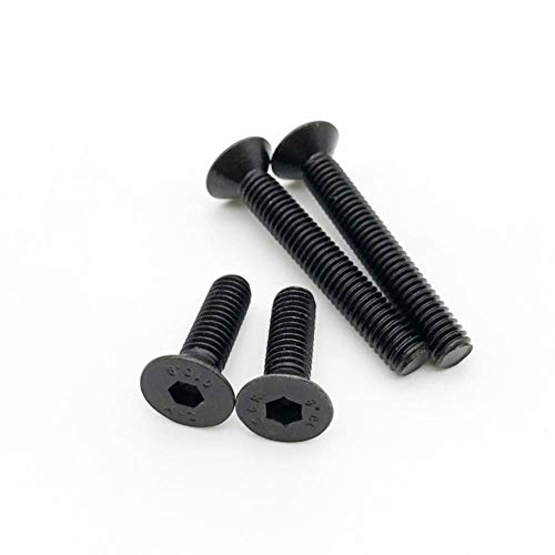 5-50pcs M2 M2.5 M3 M4 M5 M6 M8 304 A2 Acero inoxidable Negro grado 10.9 Hexágono Cabeza hexagonal Tornillo de perno Allen avellanado plano, 10 9 clase de acero, M6 10pcs