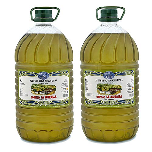 Aceite de Oliva Virgen Extra - Hojiblanca - 2 garrafas de 5 Litros (10 L) – Extracción en frío – Olivar tradicional - Parque Natural de la Subbética Rute, Córdoba, Andalucía - [PRODUCTO DE ESPAÑA]