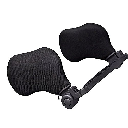 Almohada para la cabeza del coche nuevo coche de viaje dormir bebé almohada de cuello Mercedes Benz lateral durmiente almohada (negro)