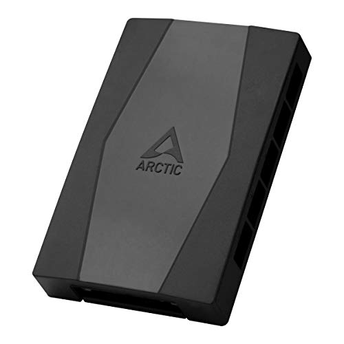 ARCTIC Case Fan Hub - Distribuidor de Ventiladores PWM de 10 Veces con Potencia SATA - Negro