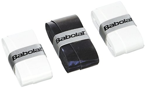 Babolat My Overgrip X3 Accesorio Raqueta de Tenis, Unisex Adulto, Negro/Blanco, Talla Única