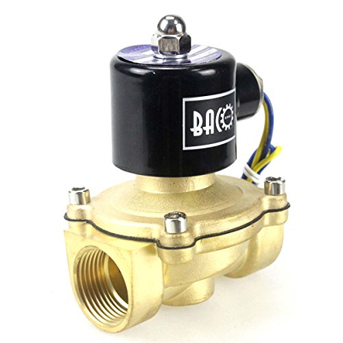 BACOENG AC 220V 1" válvula de solenoide eléctrica latón Solenoid Valve para agua aire aceite NC