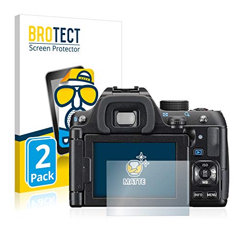 BROTECT Protector Pantalla Anti-Reflejos Compatible con Pentax K-70 (2 Unidades) Pelicula Mate Anti-Huellas