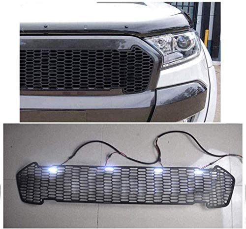 BUSUANZI Parrilla de Parachoques Delantero Estilo Coche Conjunto de Rejilla Central de Malla de Panal para Ford Ranger T7 2015-2018 Accesorios modificados para Parrilla