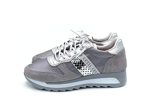 CETTI - Deportivo Piel Gris Casual - Cuero para: Mujer Color: Ante Stone Talla: 39