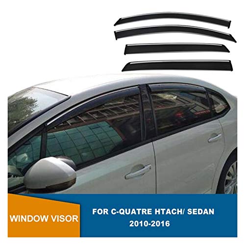 CGDD Deflectores de Viento para Citroren C-Quatre 2010 2011 2012 2013 2014 2015 2016 Visero Lateral Visera Sun Rain Drilectores Guardias Visera Lateral