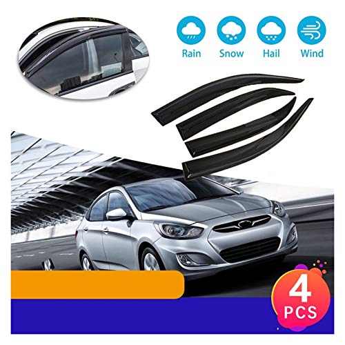 CGDD Deflectores de Viento para Hyundai Accent Verna Solaris I25 RB 2011~2018 Ventana Deflectores Visotear String Twnings Guard Shelters Shield Cortavientos para ventanilla