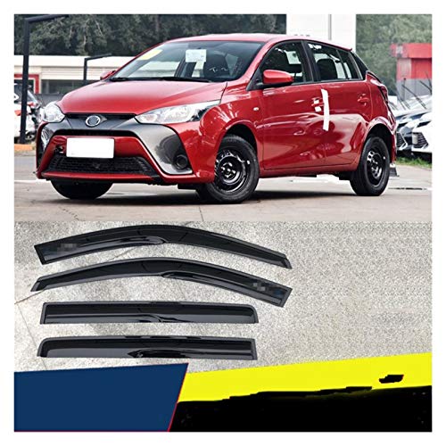 CGDD Deflectores de Viento para Toyota Yaris L 2014-2020 Ventana de plástico Visor Ventas Sombras Sun Rain Deflector Guard Cojines Twnings Visor de la Puerta Cortavientos para ventanilla