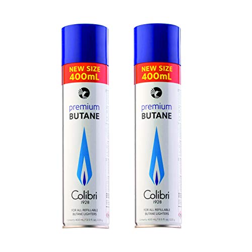 Colibri Gas butano original para mecheros, absolutamente puro, 2 x 400 ml