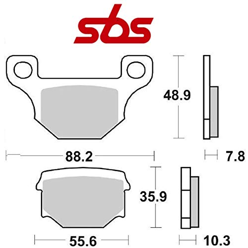 Compatible con DERBI Terra 4T (TS1A1A) 125 2007-2012 PASTIGLIA Freno POSTERIORE Pastillas DE Freno SBS 585HF CERÁMICO