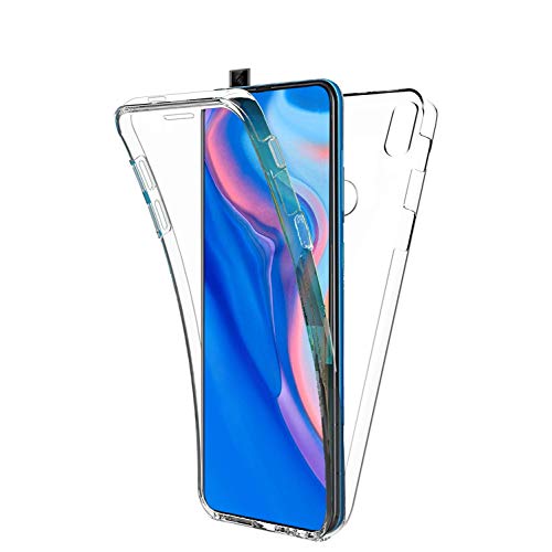 COPHONE - Funda para Huawei P Smart Z 100%Transparente 360 Grados Protección Completa Delantera Suave de silicona+ Trasera rígida. Funda táctil 360 Grados antigolpes para Huawei P Smart Z