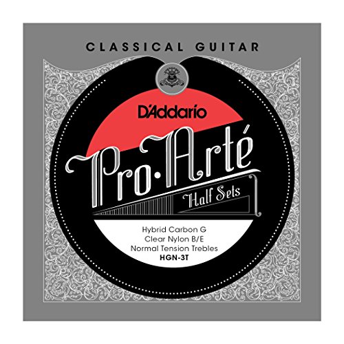 D’Addario HGN-3T Pro-Arté Hybrid. Medio juego para guitarra clásica con G de carbono, tensión normal