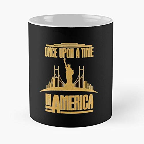 Daily In De America Cult A Time Day Once Cinema Retro Vintage Robert Niro Upon Movie La Mejor Taza de café de cerámica de mármol Blanco de 11 oz