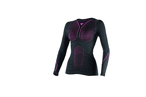 Dainese-D-CORE THERMO TEE LS LADY, Negro/Fuchsia, Talla M