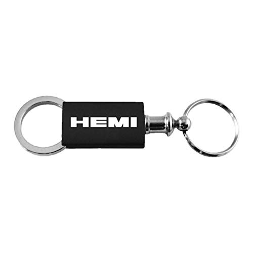 dantegts Chrysler Dodge Ram Hemi Negro Valet Llavero Authentic Logo Llavero Keytag Cordón 3,5 L x 1 pulgadas W