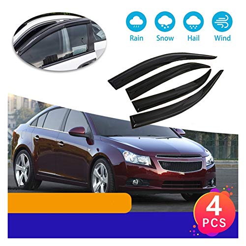 Deflectores de viento 4 Piezas Deflectores De Ventana Visera Ventilación Persianas Protectores Refugios Accesorios Para Chevrolet Cruze Daewoo Laketti Premiere J300 2008 ~ 2015 Cortavientos para venta