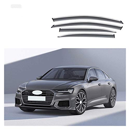 Deflectores de Viento para Audi A6 C6 C7 C7.5 C8 2004-2020 Visera De Ventana Coche Protector De Lluvia Deflectores Toldo Cubierta Exterior Cortavientos para ventanilla