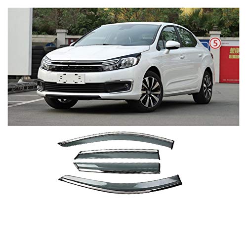 Deflectores de Viento para Citroen C4L 2012-2018 Ventana de plástico Ventas de ventilación Sombras Sun Lluvia Deflector Guard Stryling Cortavientos para ventanilla (Color : Claro)