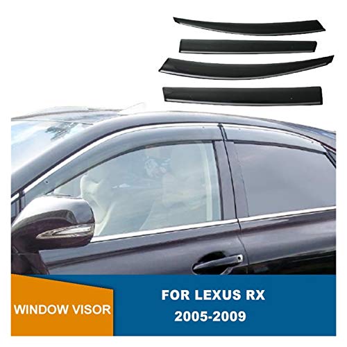 Deflectores de Viento para Lexus RX RX350 RX330 RX400H 2005-2009 Ventanas Laterales Devlectores Visita De La Ventana Escudos del Clima Sun Rain Guard Visera Lateral