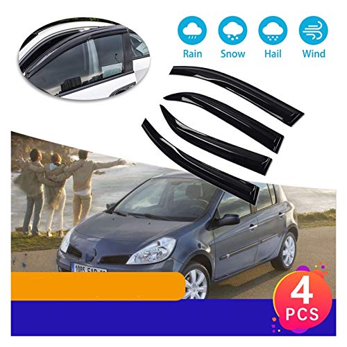 Deflectores de Viento para Renault Clio 3 III MK3 Euro Clio Lutecia 2005~2012 Deflectores De Ventana Visor Toldos De Ventilación Cubierta Protectora Refugios Cortavientos para ventanilla