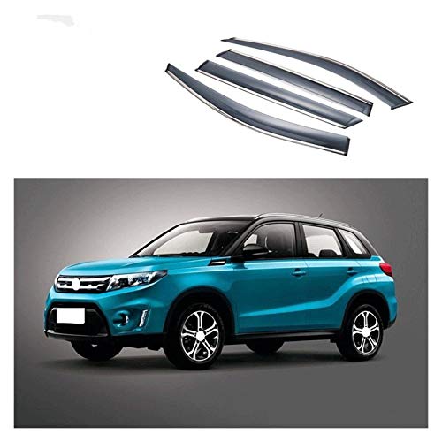 Deflectores de Viento para Suzuki Vitara 2015-2020 Visita Visita Coche Rain Guard Shiend Deflectores Toldos Torta Cubierta Exterior Cortavientos para ventanilla