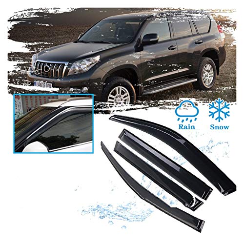 Deflectores de Viento para Toyota Land Cruiser Prado Lexus GX460 150 FJ150 2010~2017 Ventana De Coche Protector De Lluvia Deflector Visor Toldos Refugios Cortavientos para ventanilla