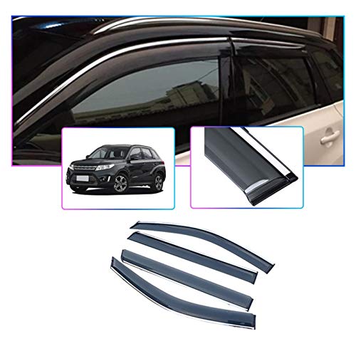 Deflectores de Viento Visores De La Ventana del Coche De Humo Sun Rain Guard Wind Deflectores Accesorios para Suzuki Vitara 2016-2019 Cortavientos para ventanilla