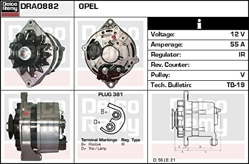 Delco Remy dra0882 Alternador